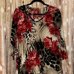 Animal/floral print shirt
